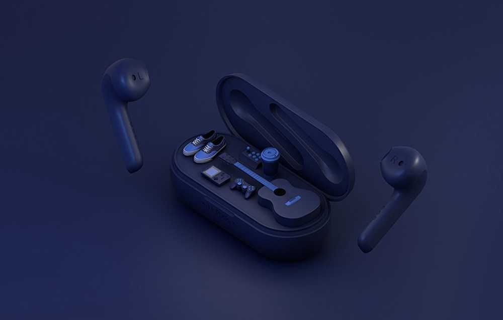 Casti wireless Mobvoi TicPods 2 Pro+ TWS (albastru marin)