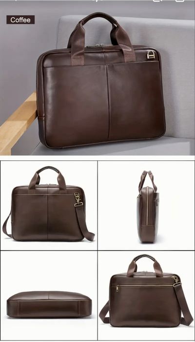 -7%Промоция•Стилна и Изискана мъжка бизнес чанта за лаптоп/Естест кожа