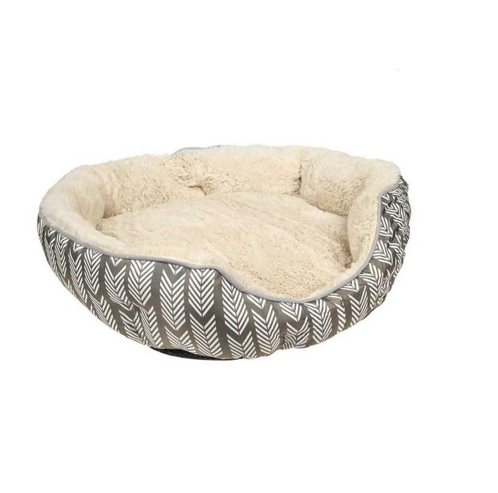 Легло за кучета Mercado Trade, Правоъгълно, С пухкава козина, Бежов