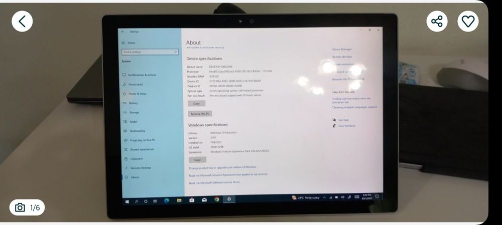 Tableta/Laptop Microsoft Surface Pro 4 cu incarcator