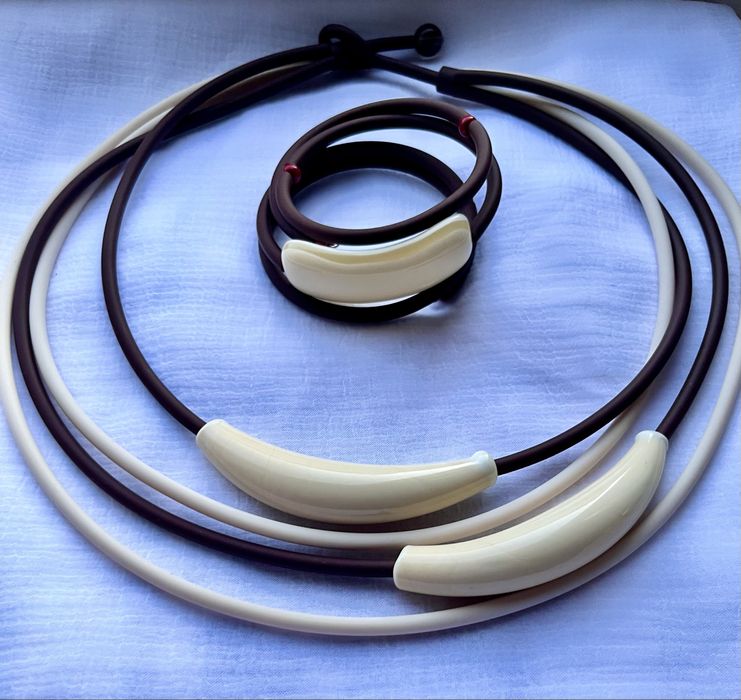 Серьги ,колье и браслет из муранскогоо стекла