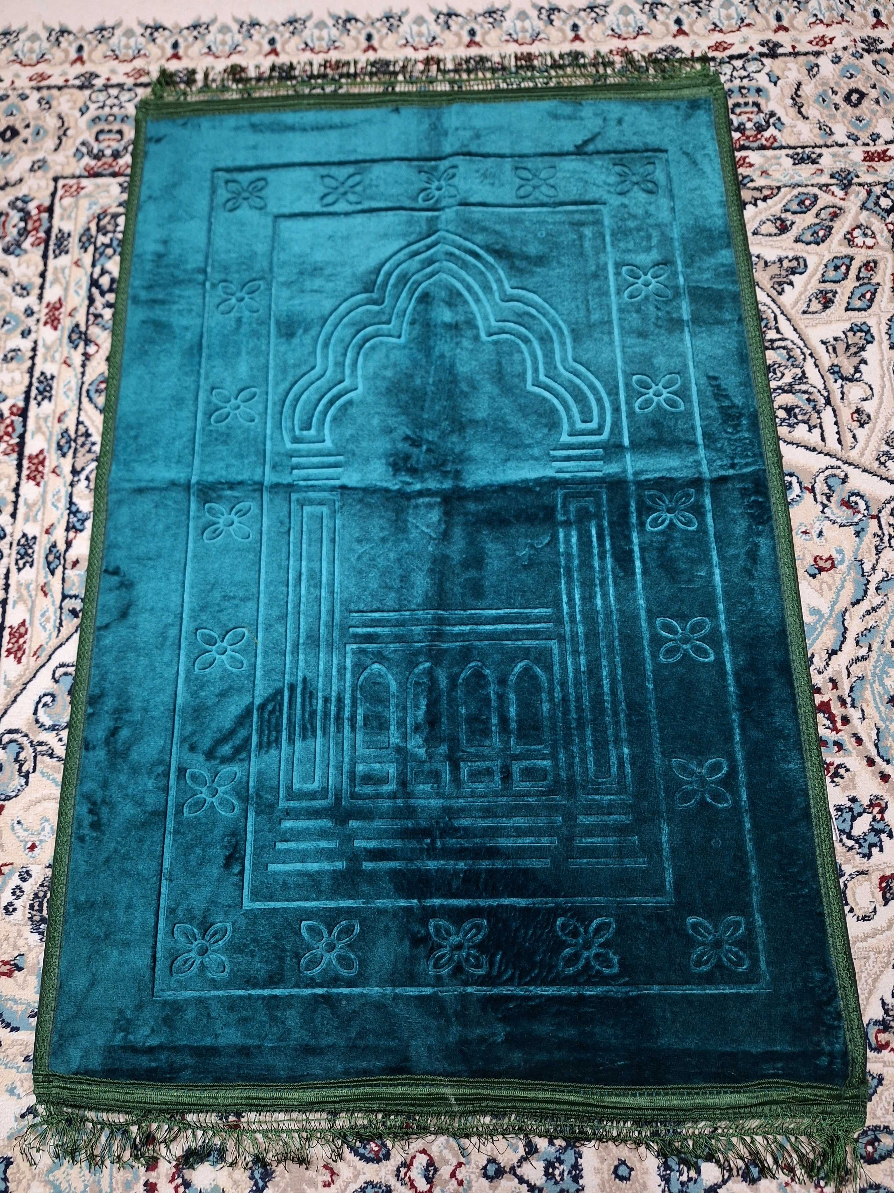 Жайнамаз - Молитвенный коврик с кожаной подложкой