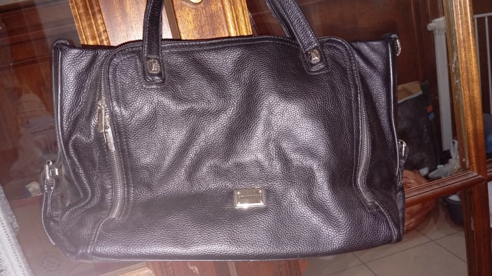 Чистая кожа черная сумка