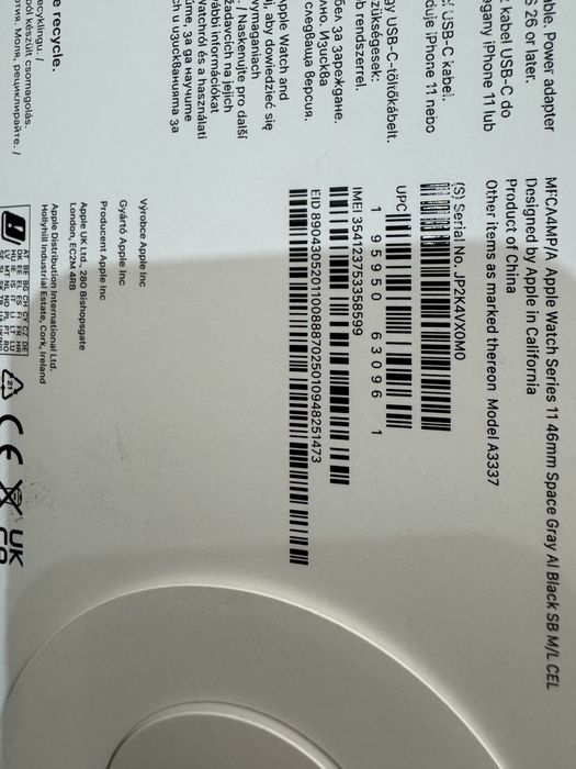 Apple Watch Series 11 46mm Space Gray Aluminium