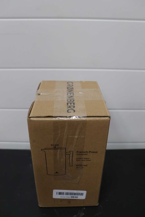 Френска преса Groenenberg,неръждаема стомана, 0,600мл, двустенна стена