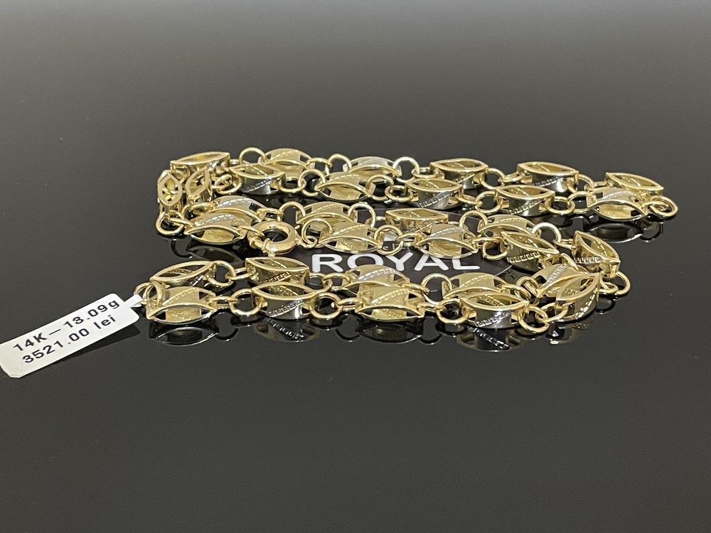 Bijuteria Royal CB : Lant aur 14k 13,09 grame 60 cm lungime