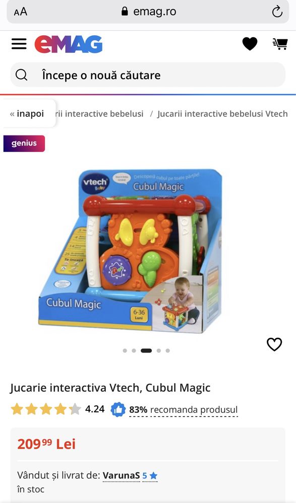 Cubul magic Vtech în limba franceză