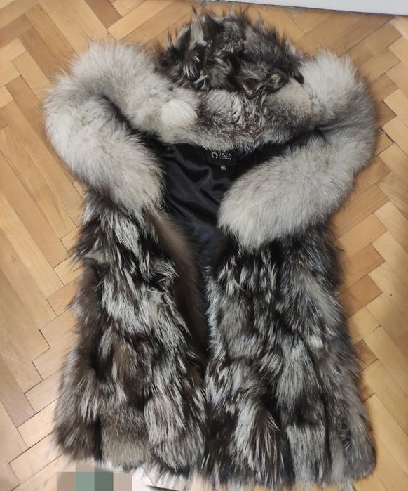 Елек ЕСТЕСТВЕН КОСЪМ сребърна лисица