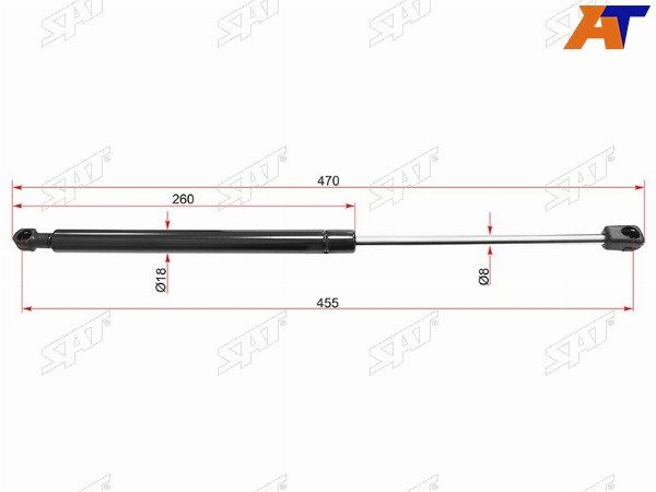 Амортизатор крышки багажника Volkswagen Passat