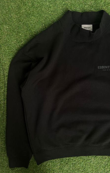 Мъжка блузка : Essentials Black Pullover Mock Neck Sweatshirt XL
