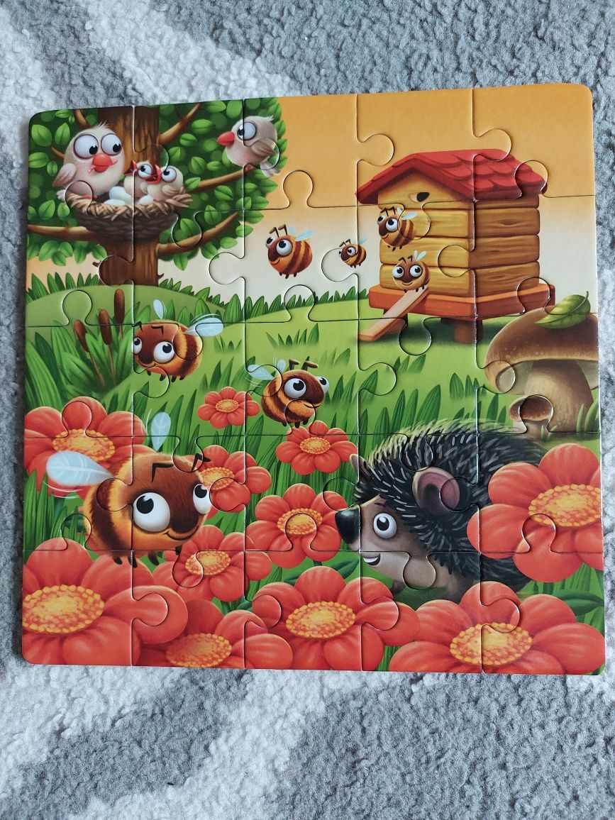 Puzzlika Animale preferate 3 în 1 - puzzle 3 poze 50 piese 3+