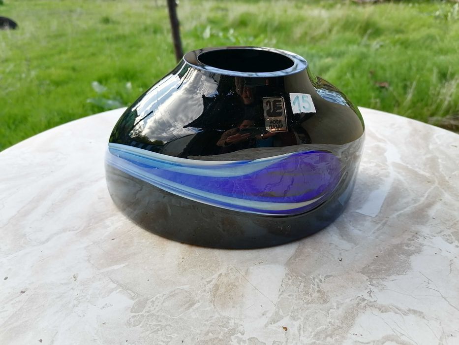 Чайник порцелан, кристална фруктиера, стъклени купички