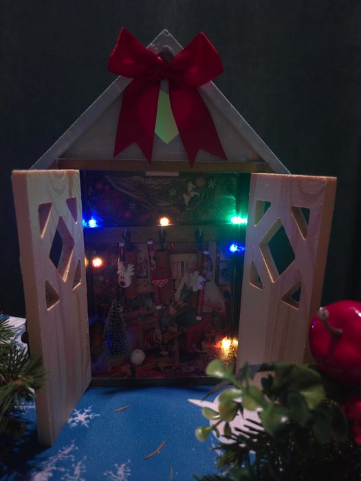 Ръчно изработени коледни къщички с късмети