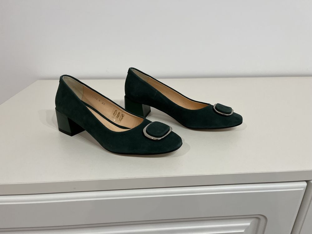 Pantofi dama BALDACCINI, piele intoarsa, noi, culoare verde