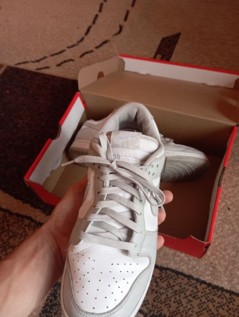 Nike dunk low grey fog 44 номер