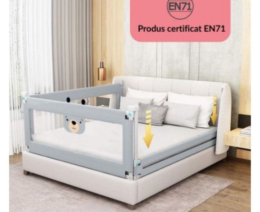 Protectie bariera pat culisanta bebe 180 cm
