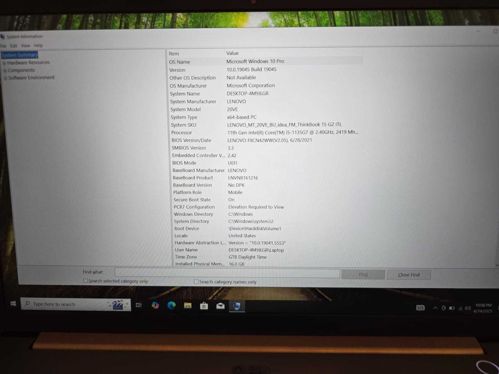 Laptop Lenovo ThinkBook 15 G2 ITL / 512 gb NVMe, 16gb ram, i5-1135G7