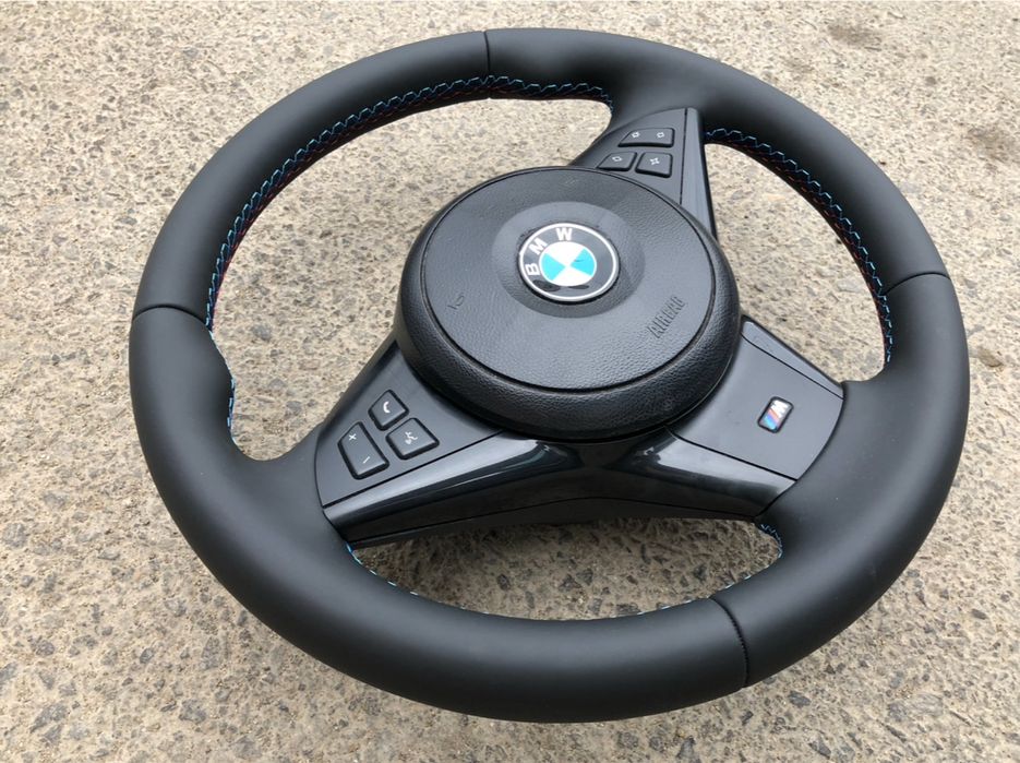 Volan BMW 5 E60 E61 6 E63 M Sport Paket original nou piele Nappa fina