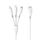 Кабел за зареждане, 3 в 1, Micro USB, Lightning, Type-C