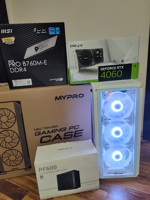 RTX4060/Core i5 13400/B760 MSI/32gb 3600Mhz ddr4/512gb ssd/600w blok/