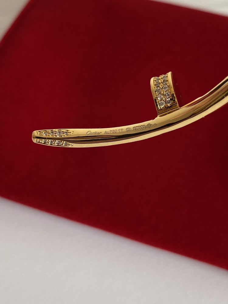 Brățară Cartier Juste un Clou 17 aur 23K cu diamante