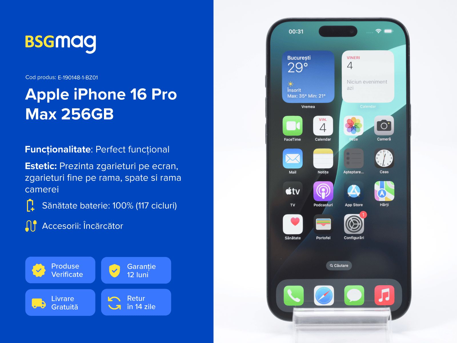 Telefon Apple iPhone 16 Pro Max 256GB - BSGmag