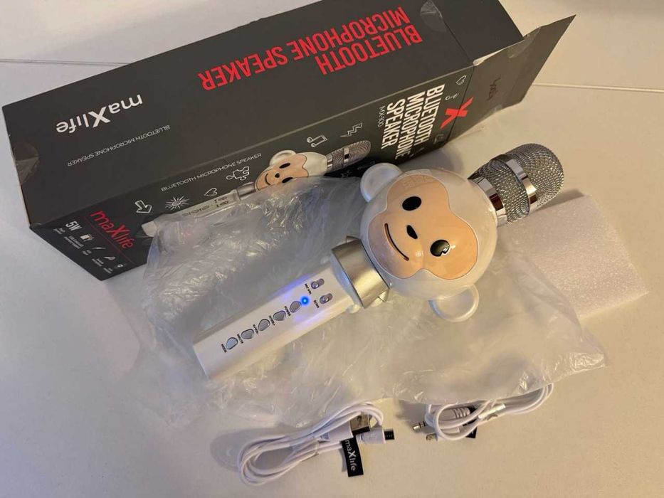 Microfon cu Bluetooth MaxLife Animal MX-100, 5W, alb, 8 ore autonomie