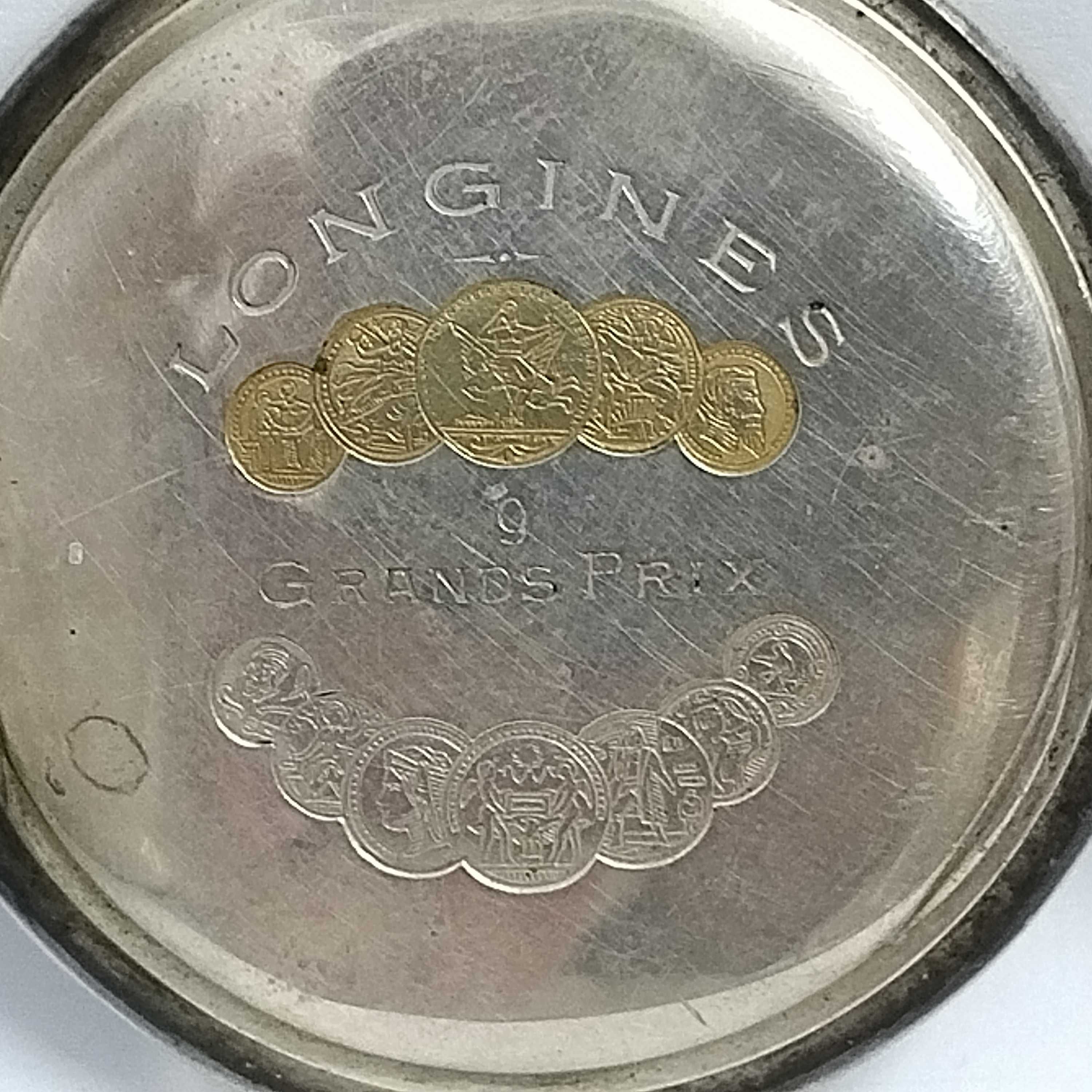 LONGINES джобен часовник, сребро/Silver 0,900, работещ, много рядък