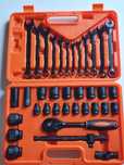 Set trusa 37 piese tubulare + chei combinate 1/2