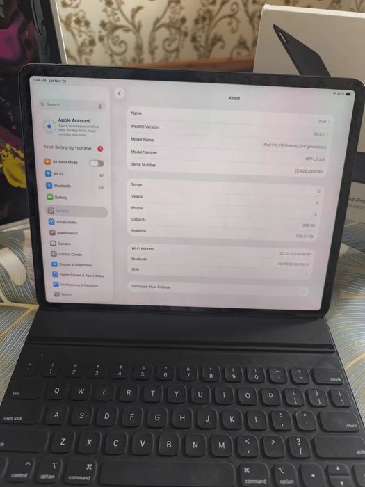 Ipad pro 12.9 256 gb