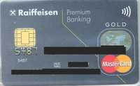 Card bancar GOLD Raiffeisen Bank Mastercard