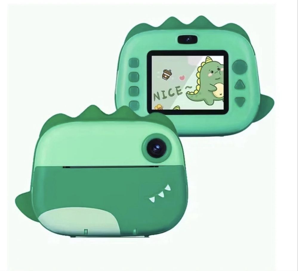 Camera pentru copii foto video, cu imprimare imediata, verde, NOUA