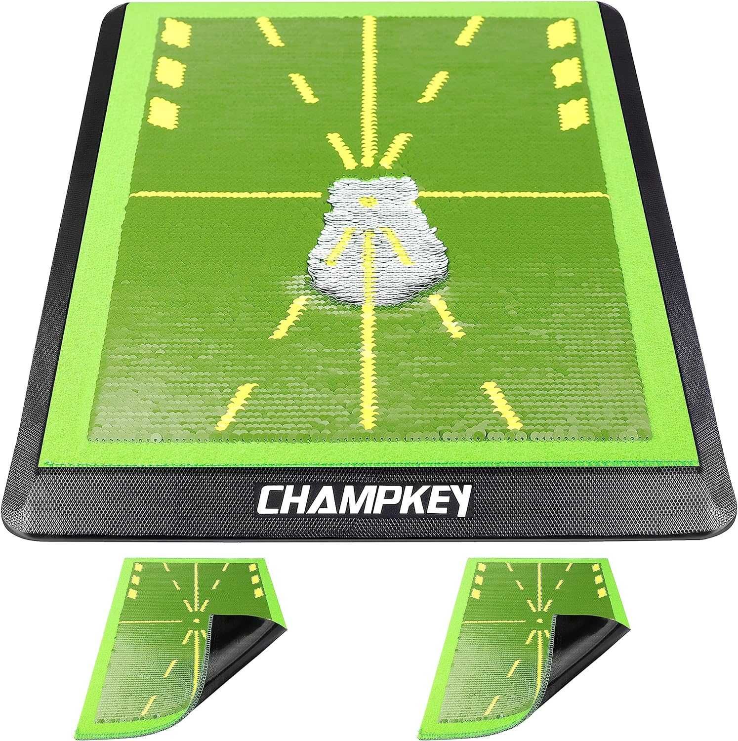 Гумена подложка за голф Champkey Premium Golf, 33х43 см, зелена