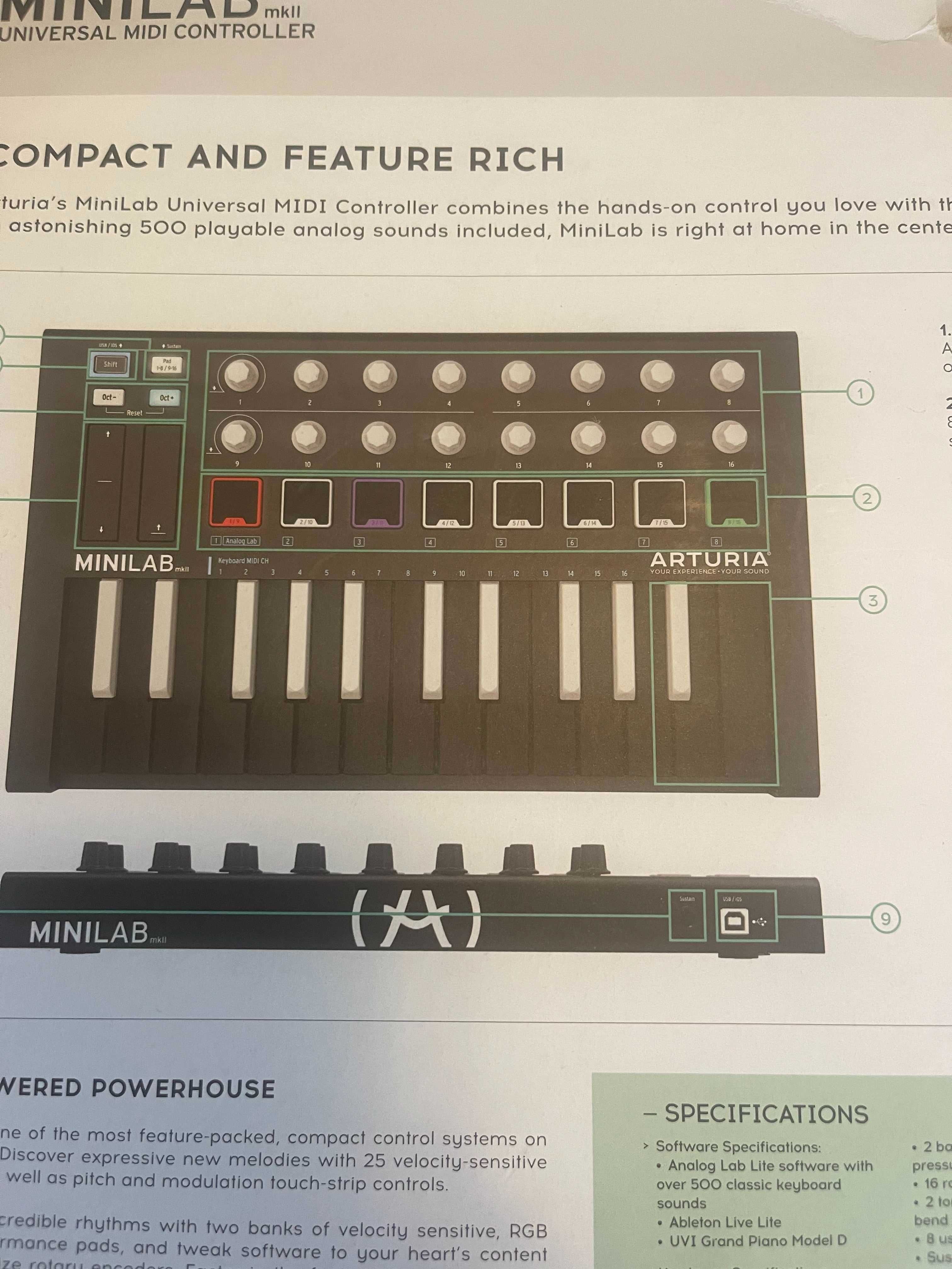 ARTURIA MINILAB MkII - Професионална MIDI клавиатура