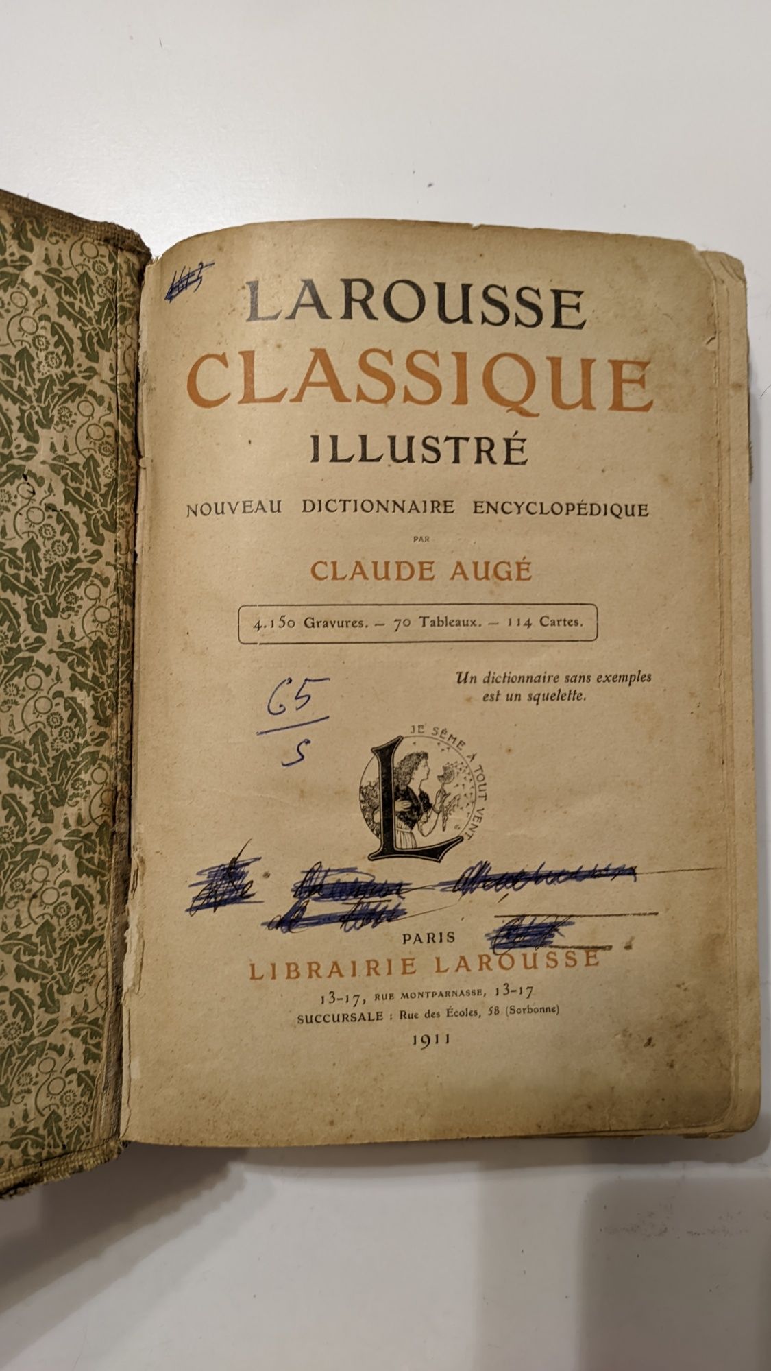 Larousse clasique illustre, în franceză, 1911