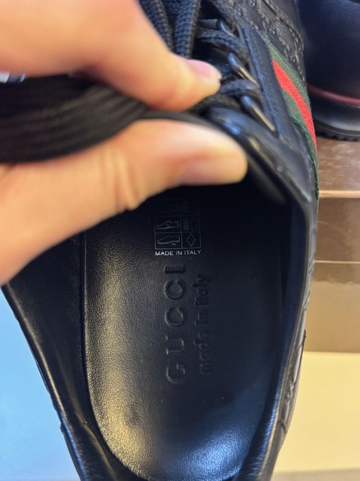 Gucci black sneakers marimea 40 1/2 G