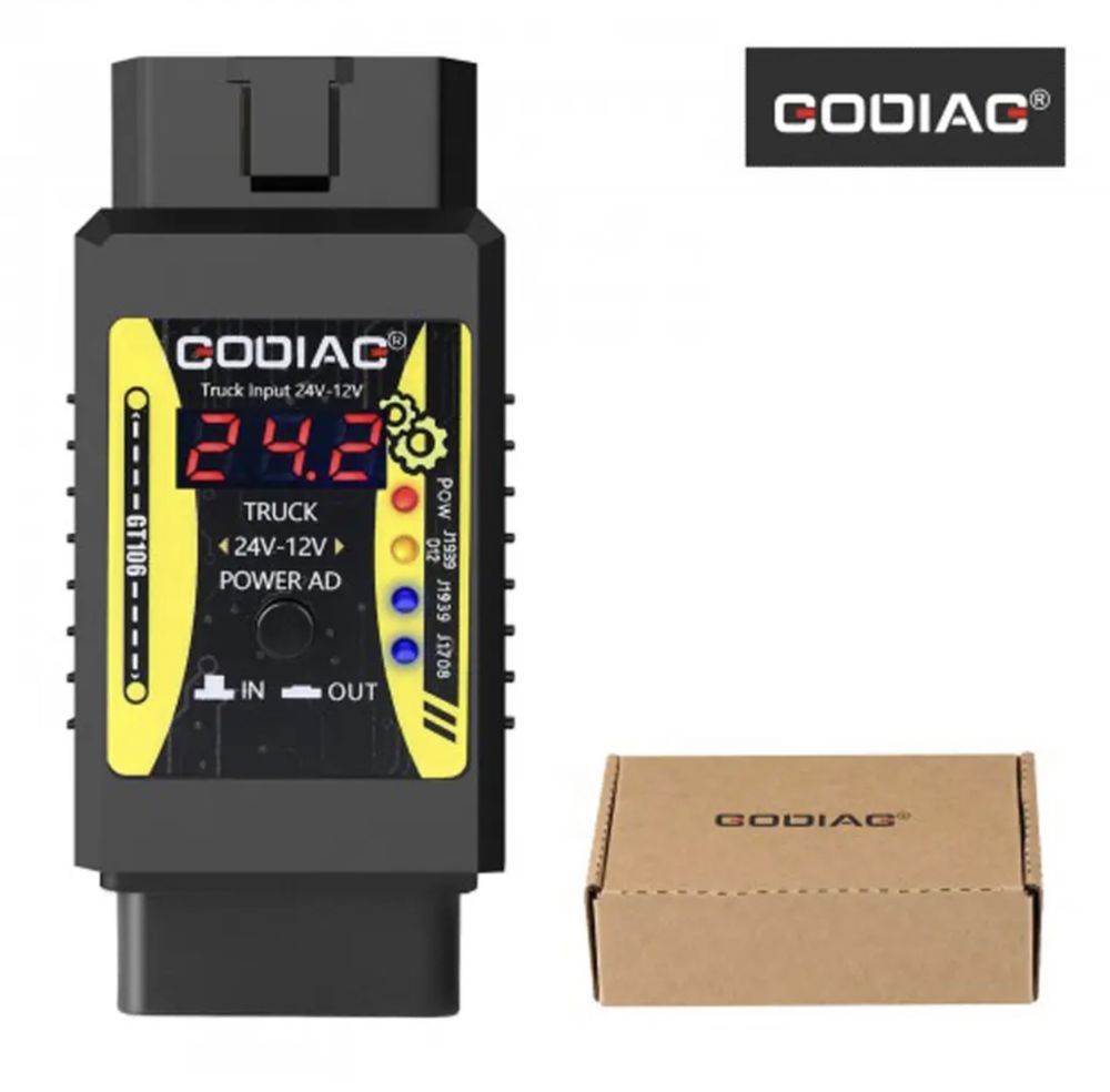 Adaptor/Convertor Godiag GT106 de la 24V la 12V pentru Launch x431