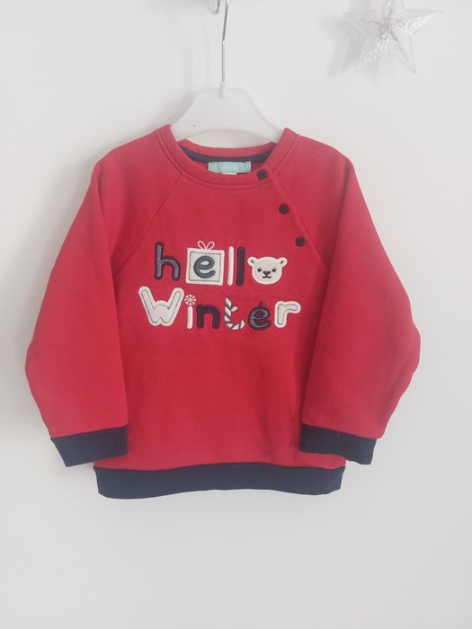 Bluză de molton Crăciun Obaibi mărimea 23M 86cm