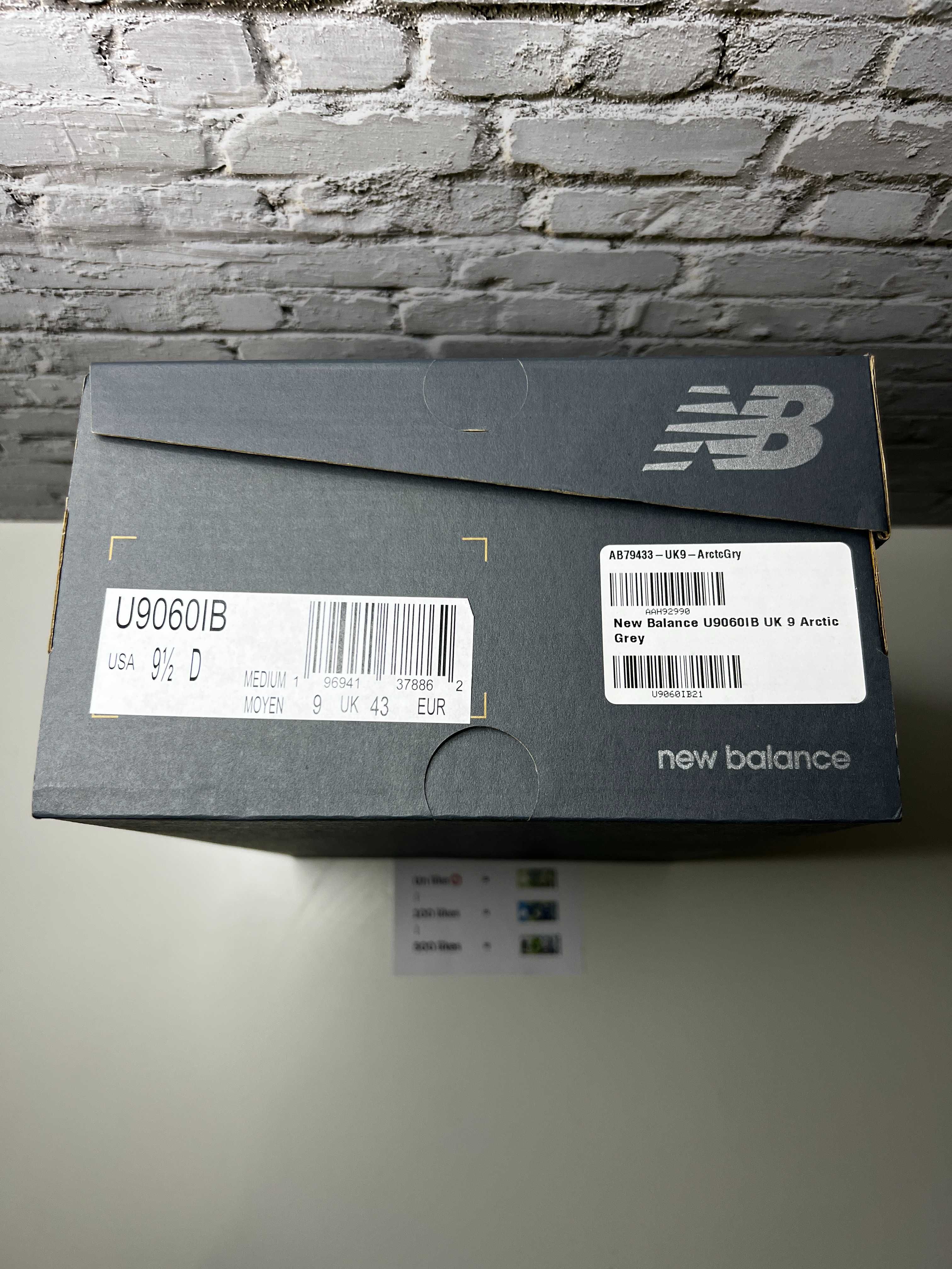 New Balance 9060 Arctic Grey Noi | size 43 potrivit si pentru 44