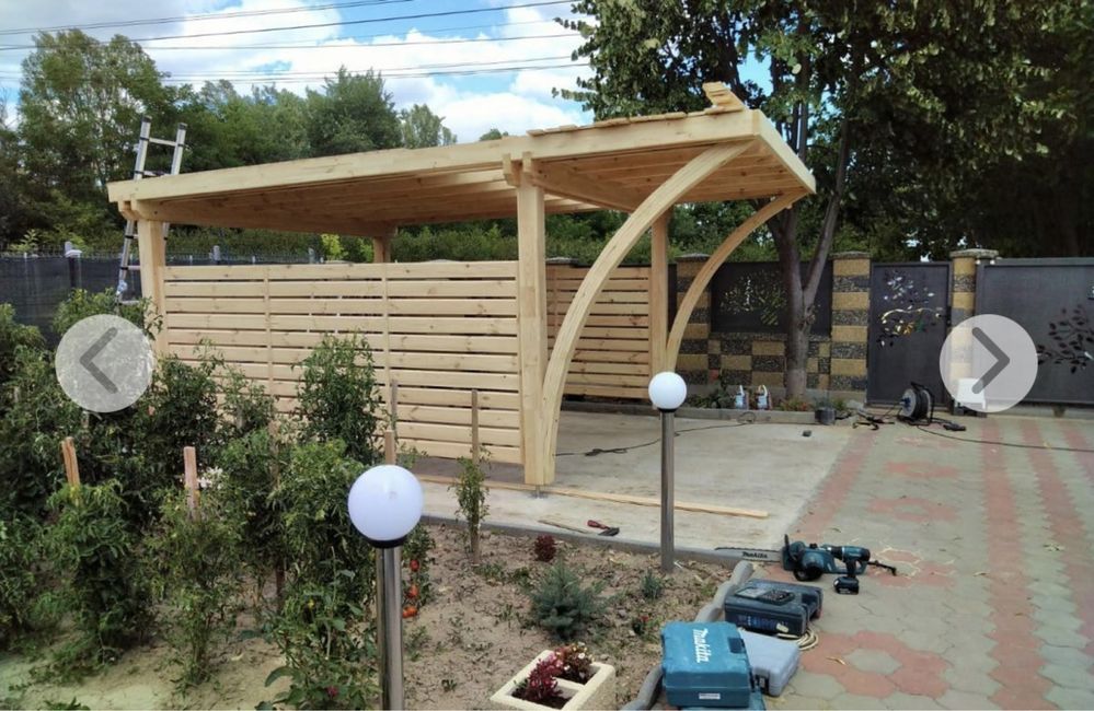 Carport pergola garaj lemn pin nordic stratificat