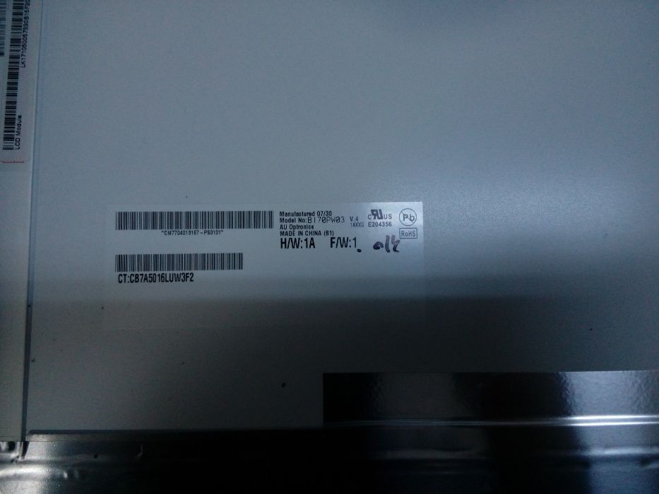 Display laptop 17.3 CCFL LAMPA Cod b170pw03 in perfecta stare WXGA+