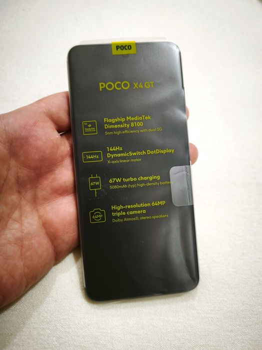 Poco X4 GT 8/256 ГБ, идеальное состояние + 4 чехла!