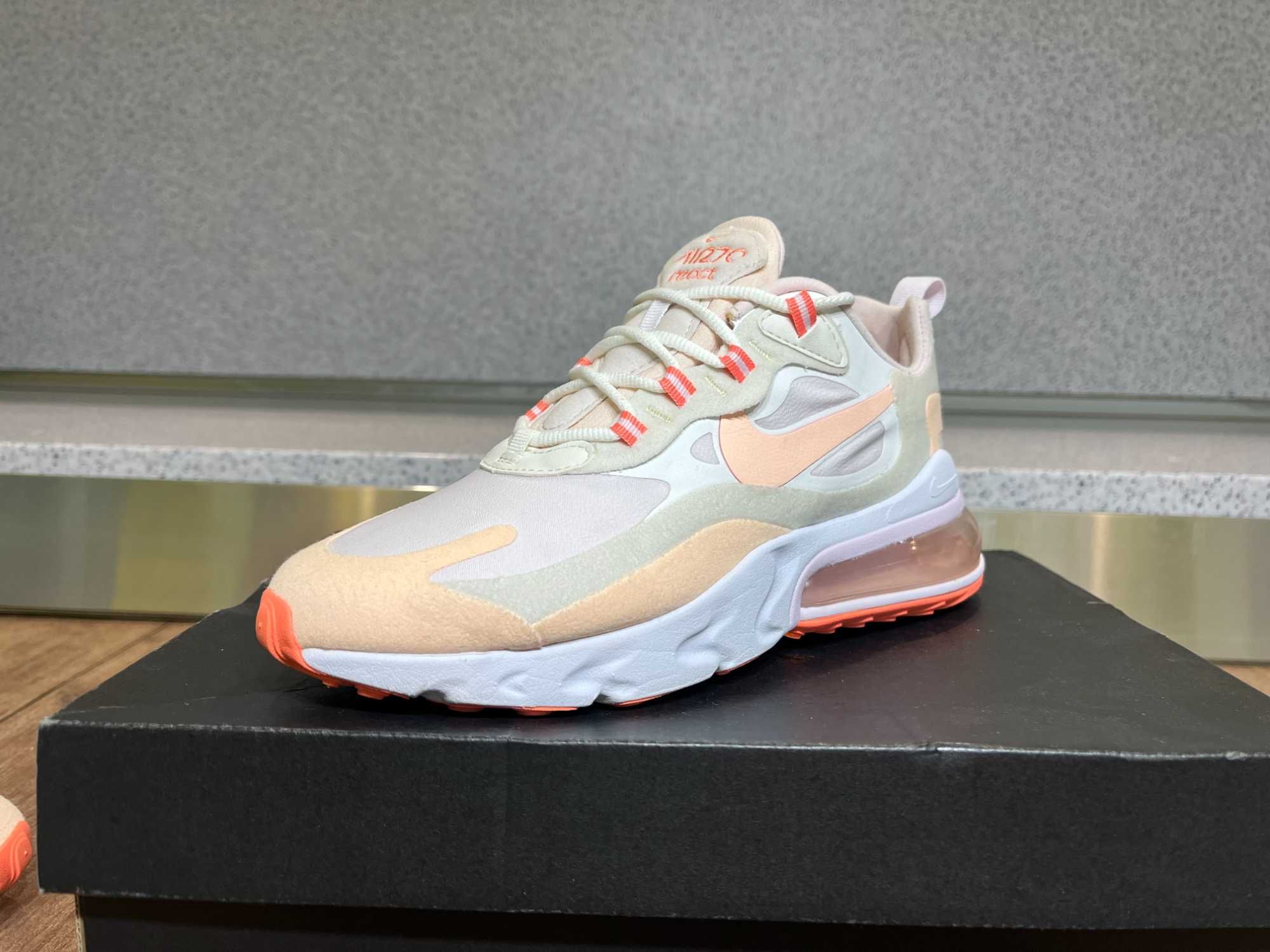 ОРИГИНАЛНИ *** Nike Air Max 270 React Summit White/Crimson Tint