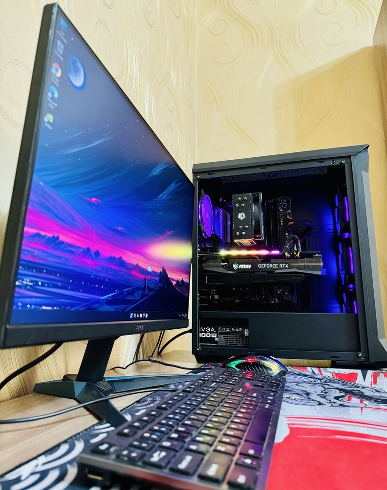 ИГРОВОЙ КОМПЬЮТЕР 3060TI от MSI с монитором 2к