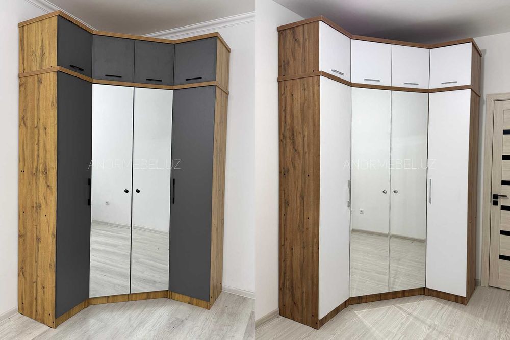 Угловой шкаф с антресолью