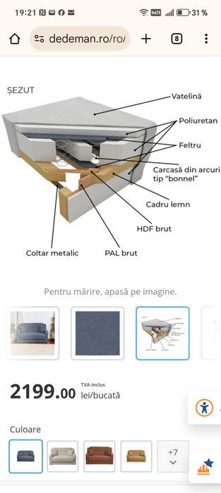 Canapea extensibila 1 persoana