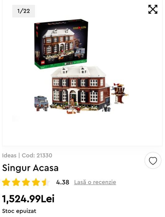 Originala Casa LEGO Ideas - Singur acasa 21330, 3955 piese
