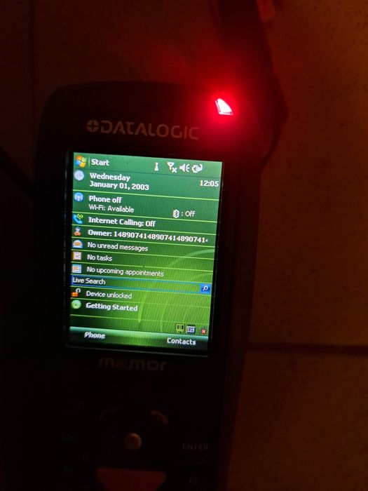 Scaner de coduri de bare Datalogic DL-MEMOR 802.11g+BT+1DGS+WM6.1