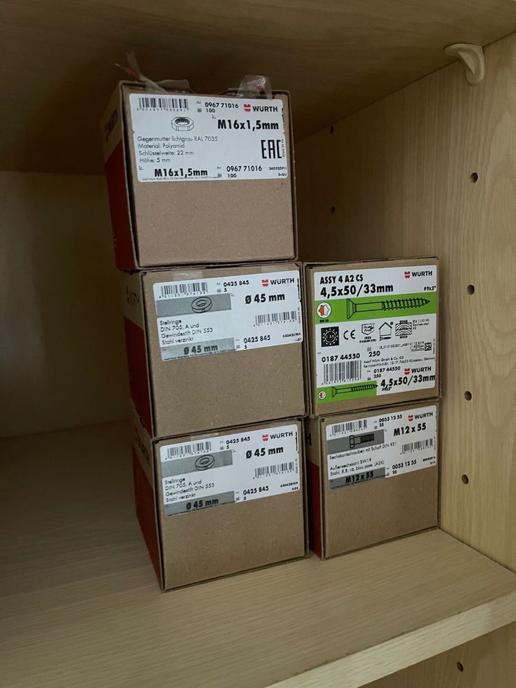 Piulite / Saibe / Surub inoxidabil pentru lemn / Surub haxagonal-WURTH
