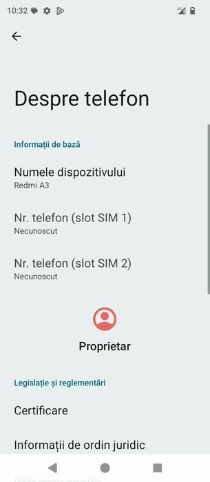 Redmi A3 4/128gb android 15 dual SIM liber de rețea perfect funcțional